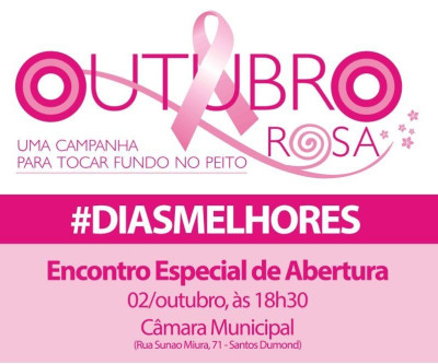 Saúde promove abertura especial do Outubro Rosa na Câmara Municipal