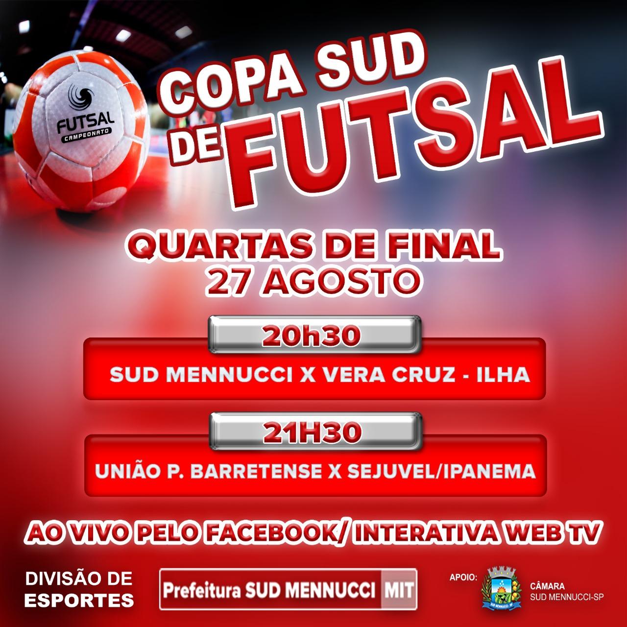 Equipe da SEJUVEL/IPANEMA está nas quartas de final da Copa Sud de Futsal