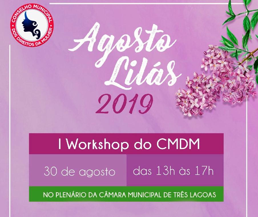 Conselho Municipal dos Direitos da Mulher promove o 1º Workshop Agosto Lilás em Três Lagoas